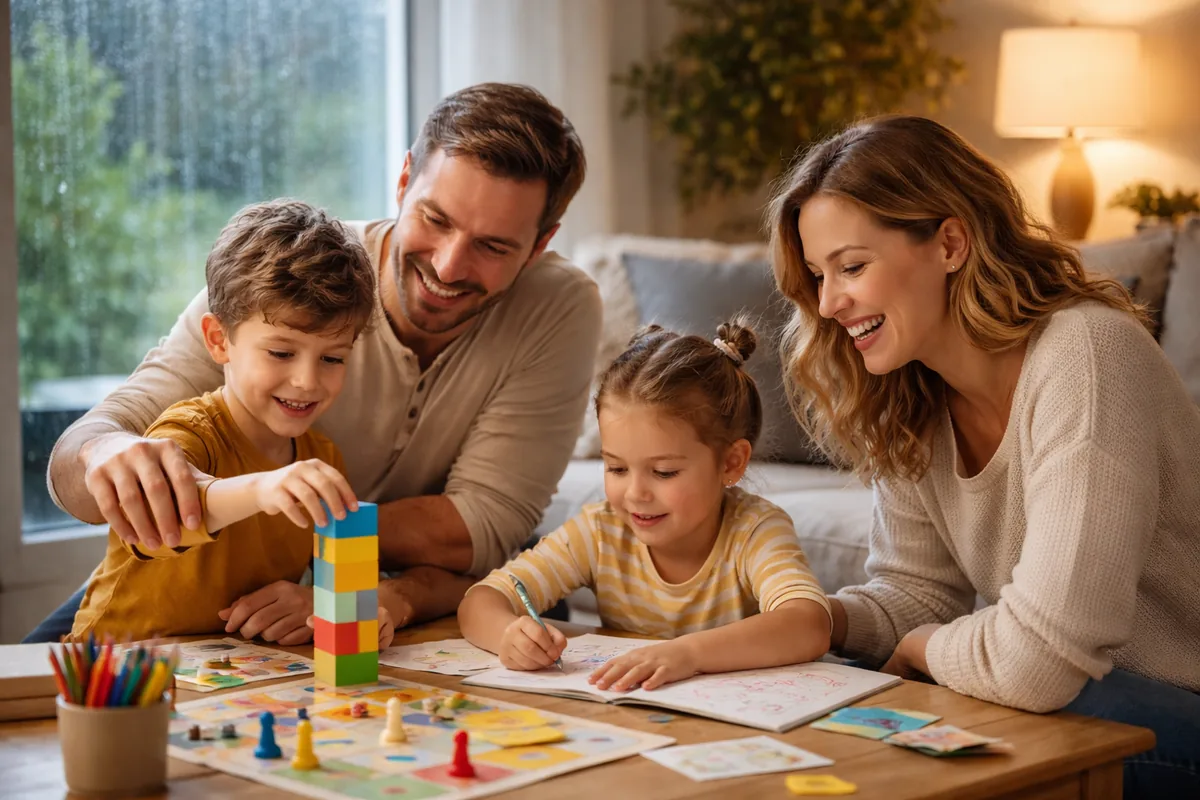 Activités familiales à faire à la maison quand il pleut